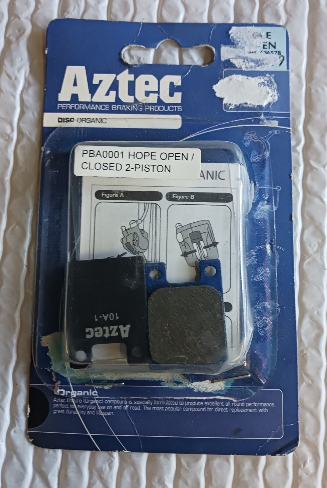 Aztec PBA001 Organic Disc Brake Pads for Hope Open / Closed 2 Piston