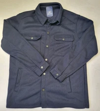 GEORGE KNIT FLEECE JACKET MENS SIZE LARGE L  BLUE SWEATER SWEATSHIRT LINNING