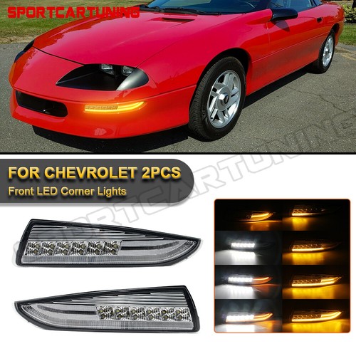 For 1993-2002 Chevrolet Chevy Camaro Bumper Dynamic LED Turn Signal Parking Lamp