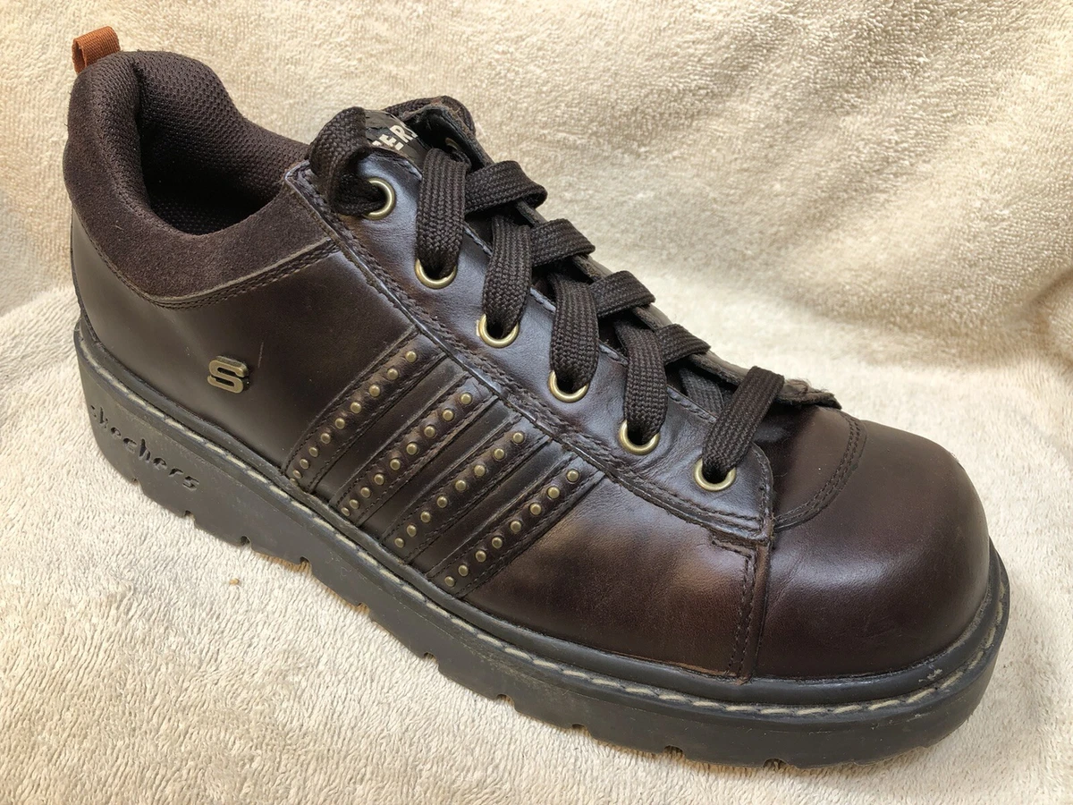 Faial Ganar su Skechers SN 45952 Women&#039;s Size 11 Oxford Studded Brown Leather Lace-Up  Shoes | eBay