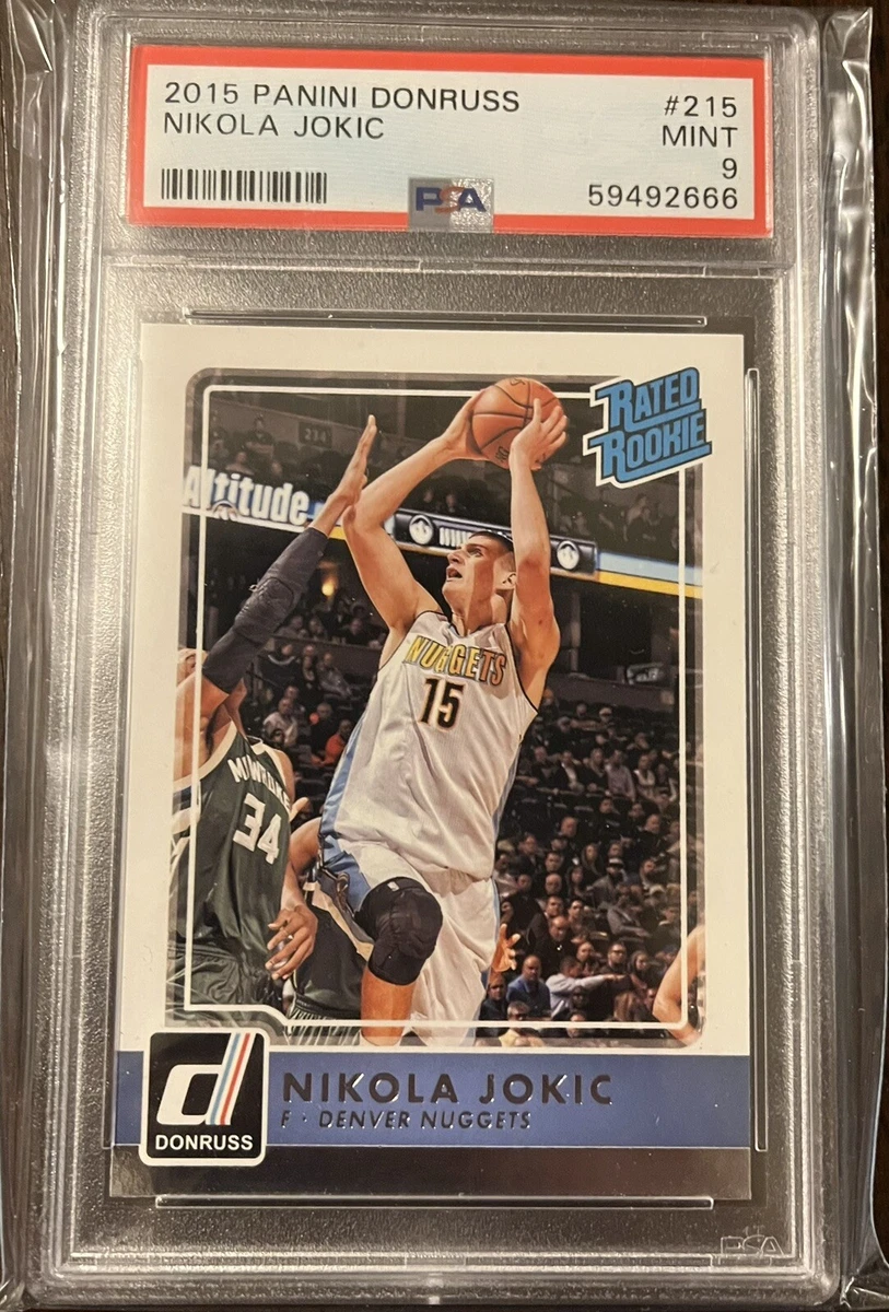 2015-16 Panini Donruss Nikola Jokic Rated Rookie RC #215 PSA 9 Nuggets MINT