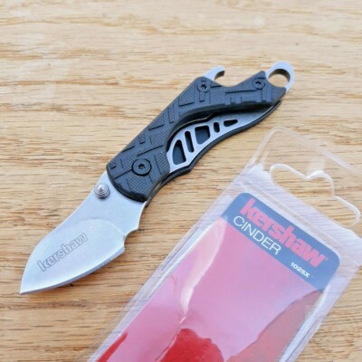 Kershaw Cinder Linerlock Folding Knife 1.5'' Stainless Blade Black Nylon Handle