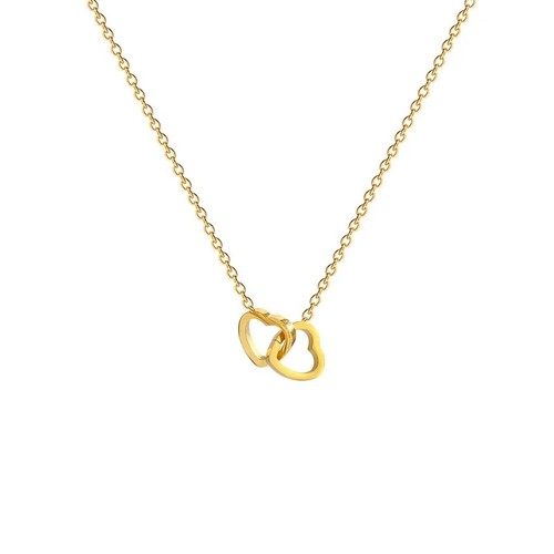Double Heart Pendant Necklace. - Picture 13 of 19