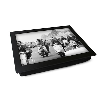 Lap Tray mit Kissen, Mods Riding Scooter, gepolsterter Knie Schreibtisch für Mahlzeiten, UK Geschenk
