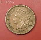 1863 Indian Head Cent "VF/XF" *Free S/H After 1st Item*