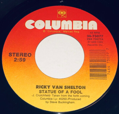 Ricky Van Shelton Statue Of A Fool & He s Got You 45 Rpm 7  Country 231O03