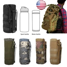 1/2 Pack Tactical Molle Water Bottle Bag Outdoor Hiking Belt Holder Kettle Pouch