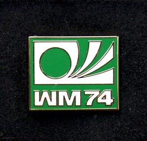 FIFA World Cup Germany 1974 Logo Collectors Metal Pin Badge