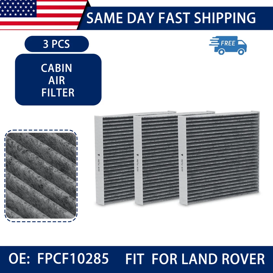Filtro de aire de cabina 3 piezas apto para Jaguar XF 2016-21/LAND ROVER RANGE ROVER VELAR 2018-22 Foto 2 de 4