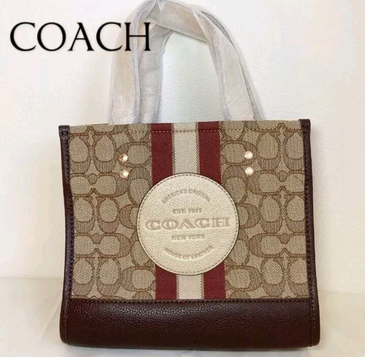 COACH C8406 ショルダーバック COACH C8406 Logo Brown Red 2way Hand Bag Shoulder Bag Very