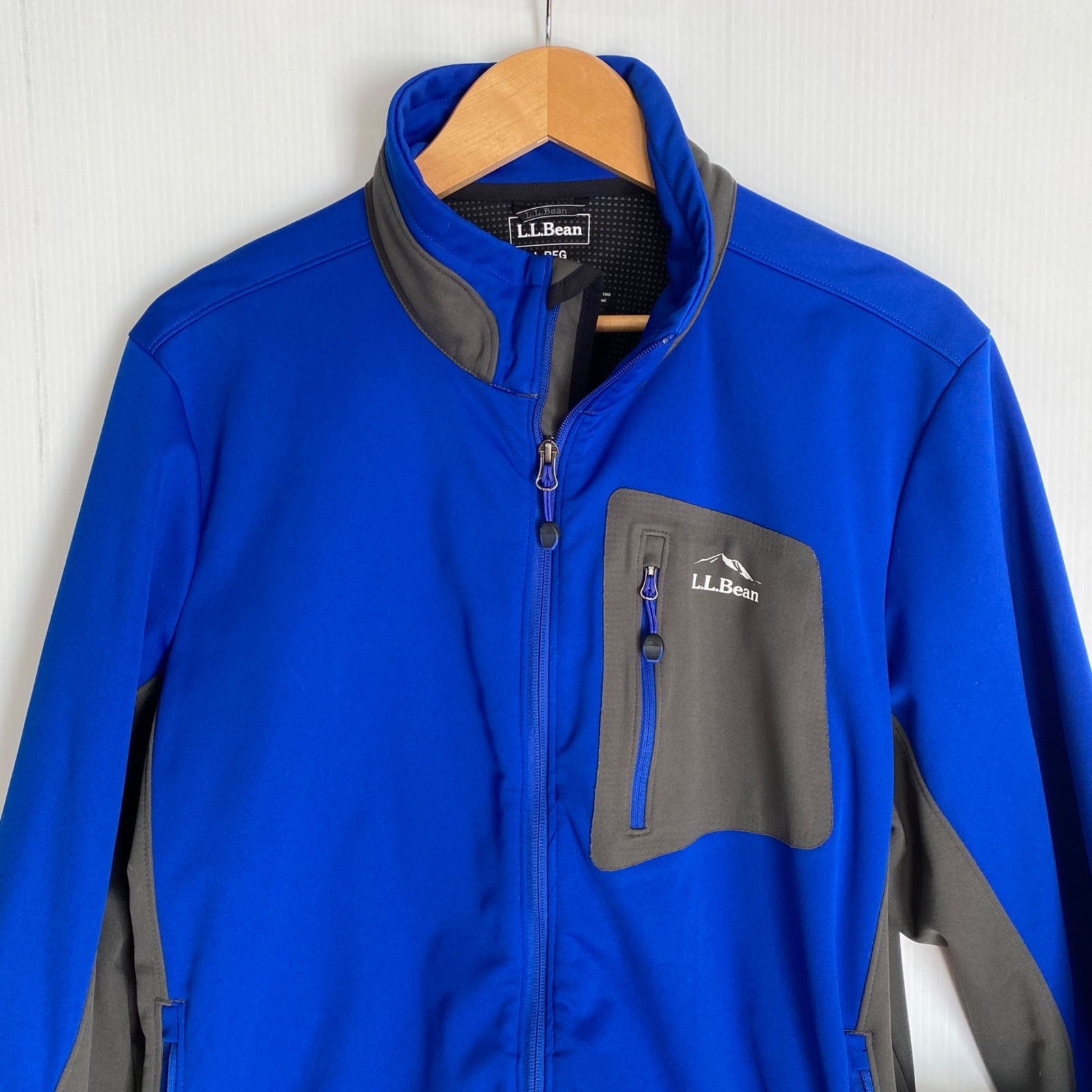 LL Bean mens large Windstopper royal 