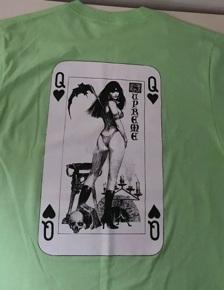 T Shirt SS17 Supreme Vampirella Card M Medio Verde Chiaro Lime