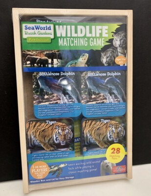 WILDLIFE MATCHING Teaching/Learning Memory GAME for Homeschool travel/Sea/Animal