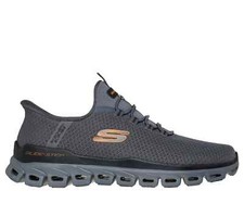 Skechers Shoes Men Comfort Sport Slip Ins Glide Step Charcoal Memory Foam 233010