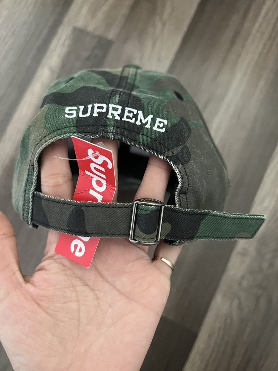 Supreme Camp Cap Hat Camo Green New With Red Logo | eBay
