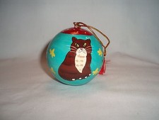 Wooden Cat Christmas Ornaments- Made in India