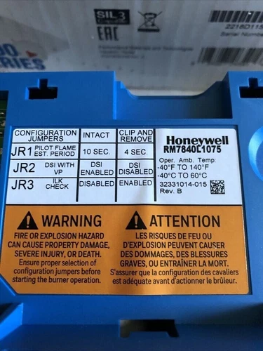 One Honeywell RM7840L1075 Burner Control RM7840L1075 Expedited Shipping - Picture 4 of 4