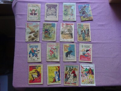 SPANISH ISSUE - MINIATURE STORY BOOKS VARIOUS ISSUERS NESTFARINA ROBINSON ETC FR