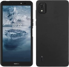 For Nokia C2 2nd Edition Case, Black Matte Silicone Shockproof Gel Phone Cover