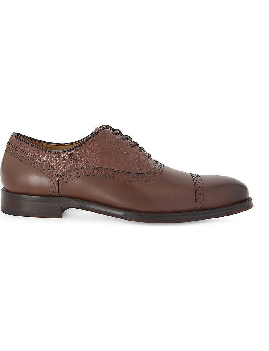 Aldo Galoenia Brown Leather Cap Toe Oxford Dress Shoes Mens  display picture 2