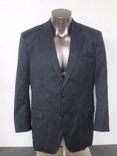 Men's Brooks Brothers Madison Size 42 R Navy Blue Striped Suit Jacket Blazer J60