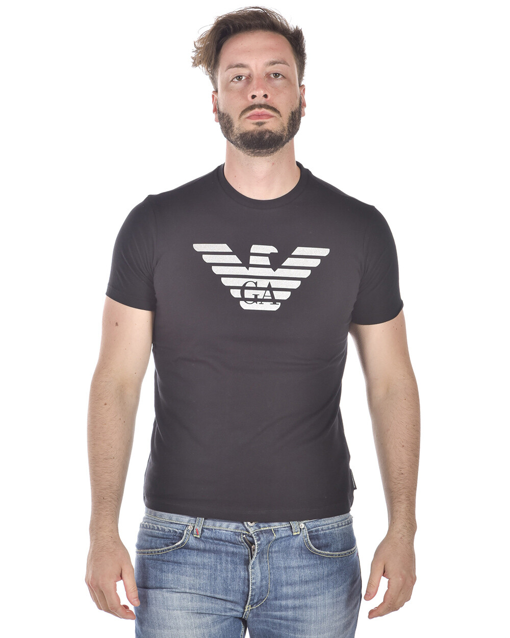 Emporio Armani Футболка Толстовка Мужская черная 3Z1T881J00Z 999 Sz S ДЕЛАЕТ ПРЕДЛОЖЕНИЕ 24690₽