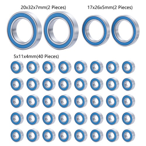Blue Ball Bearing Metric Rubber Sealed Chrome Steel For 1/10 Axial TRX6 ABEC3 P6 - Picture 166 of 186