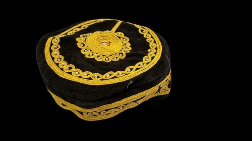 Mirrored Beads Men Pakistan Hat 