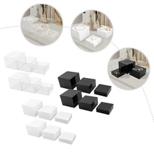 6 Pack Acrylic Cube Display Stands, Food Risers for Buffet Table, Nesting