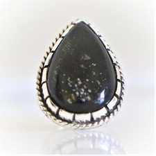 GOLD SHEEN OBSIDIAN NATURAL GEMSTONE 925 STERLING SILVER JEWELRY RING 3 TO 12