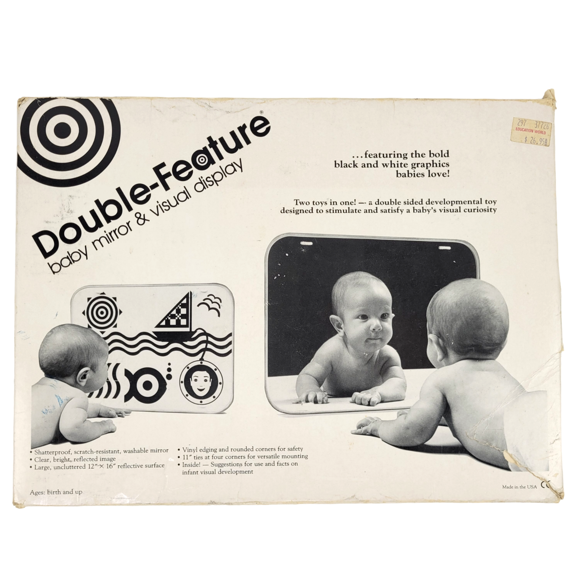 Vtg 1991 Wimmer-Ferguson Infant Double Feature Baby Mirror Visual - Main Image