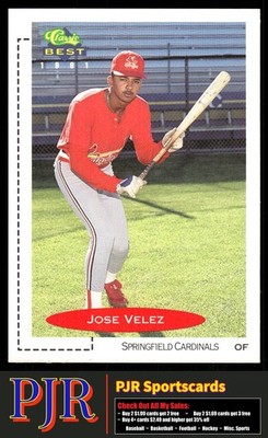 Jose Velez 1991 Classic Best #208 Springfield Cardinals