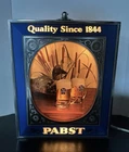 Vtg Pabst Blue Ribbon Mallard Duck Decoy Beer Mugs Hanging Lighted Beer Sign
