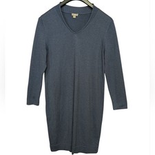 J. Jill Blue V Neck Sweater Dress Size Large