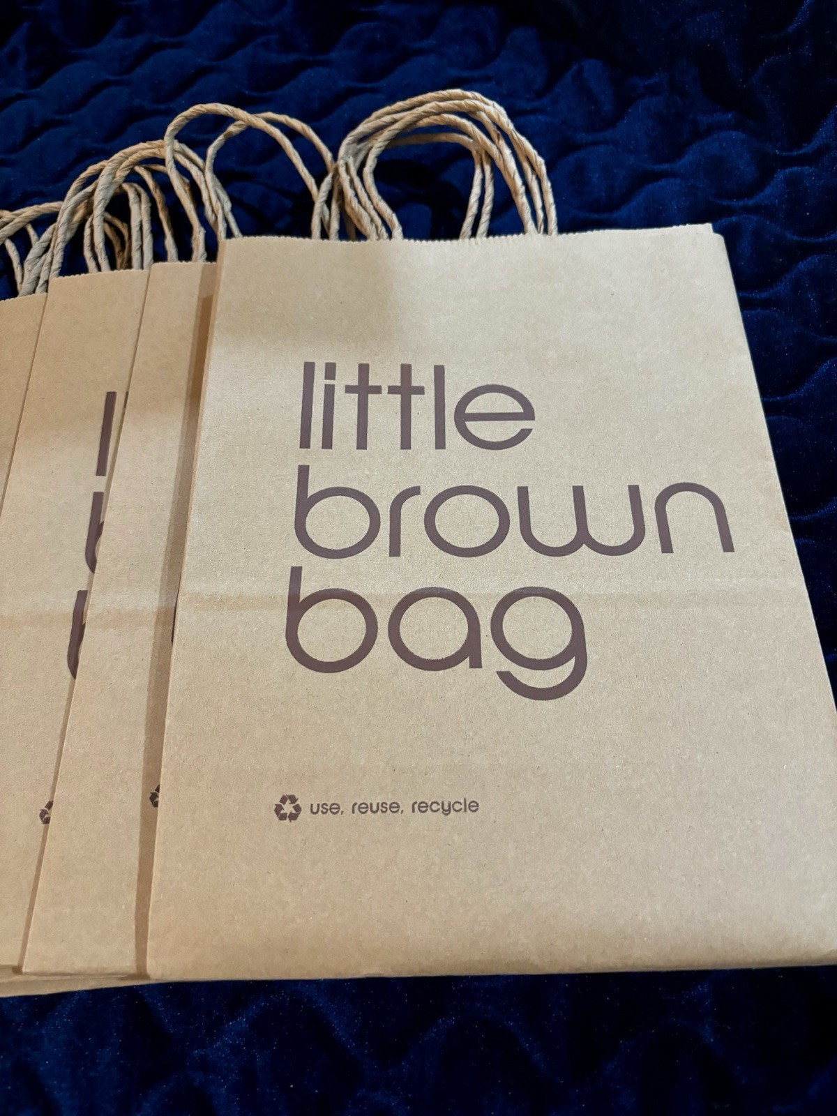 New Lot Of 3 BLOOMINGDALE'S Little Brown Tote SHOPPING Paper GIFT BAGs W/Tissue