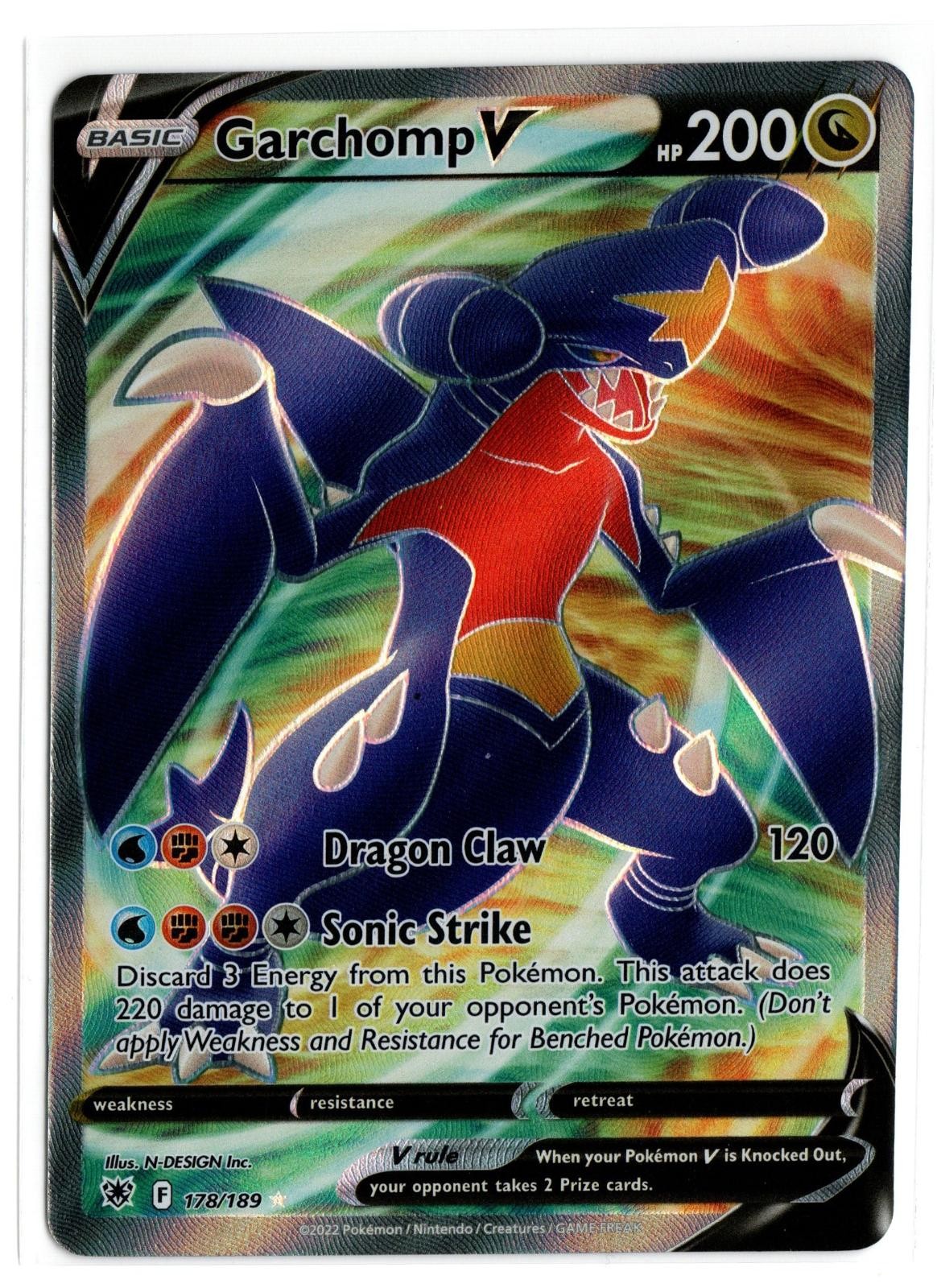 Garchomp V 178/189 Ultra Rare Astral Radiance Pokemon Holo Near Mint