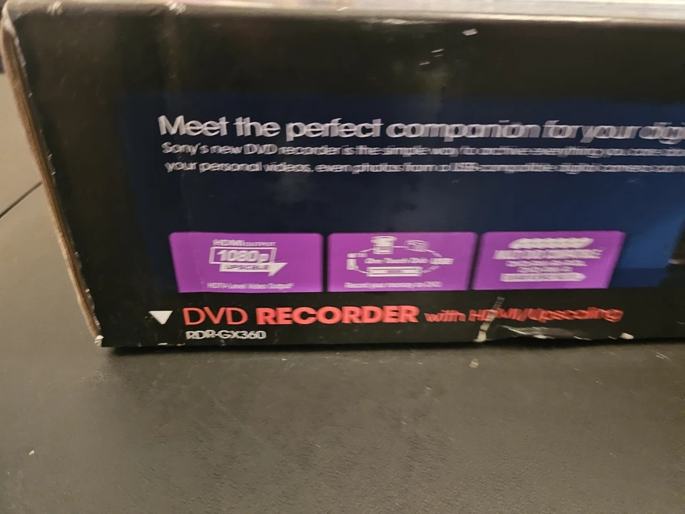 Sony RDR-GX360 DVD Recorder w/ HDMI Upscaling New Sealed In Original Box - Image 2 of 4