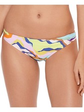 SALT  COVE Women's Yellow Zebra Print Stretch Hipster Swimsuit Bottom XL