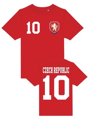 Youth Designz Tschechien Kinder T-Shirt mit WUNSCHNAME + NUMMER Trikot WM EM Fun