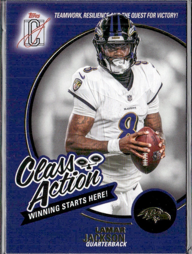 2025 Topps Signature Class #CA-3 Lamar Jackson Class Action Baltimore Ravens