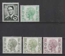 Belgium - Military Stamps - 1967/75 - COB M1/5** - Full set - MNH -