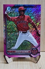 2022 Bowman Chrome - Prospects Denzer Guzman #BCP-220 Fuchsia Shimmer Refractor 
