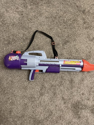 #ad Larami Super Soaker 1996 Constant Pressure System CPS 2000 Water Gun Purple Vtg $180.00