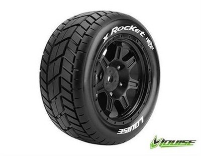 LOUISE X-ROCKET Sport-Reifen Felge schwarz für TRAXXAS X-MAXX / T3295B