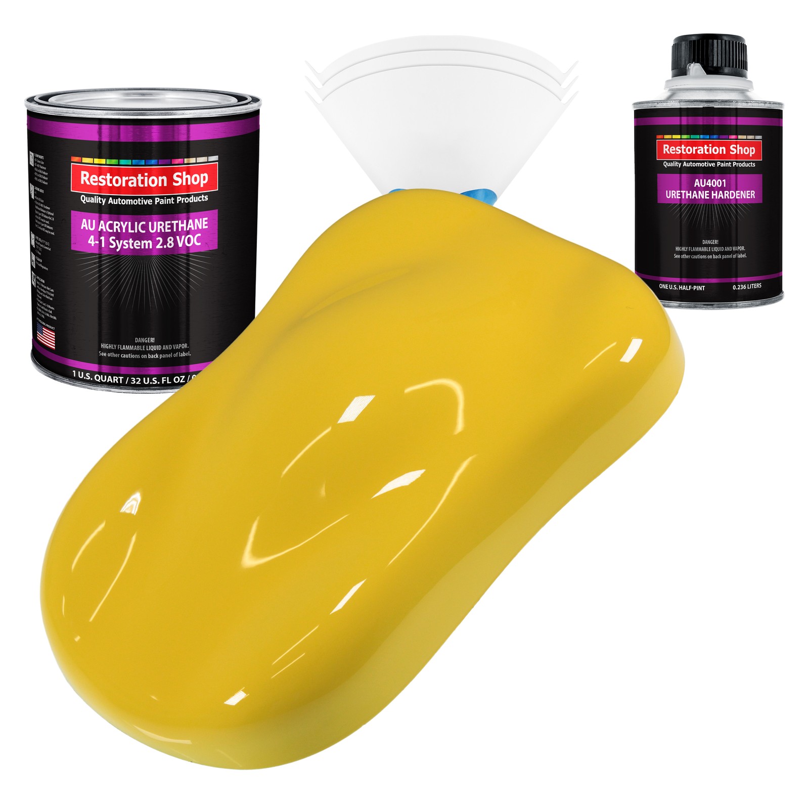 Restoration Shop Daytona Yellow Acrylic Urethane Quart Kit Auto Paint