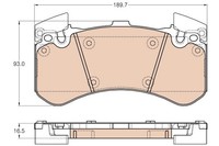 TRW GDB1976 BremsklöTze, BremsbeläGe FüR Audi A8 (4H2, 4H8, 4HC, 4HL)