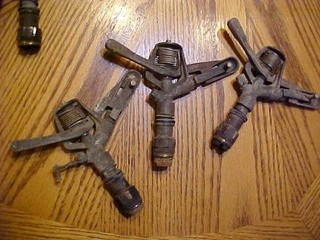 Three Vintage Used Working RAINBIRD 30 Irrigation Sprinkler Heads
