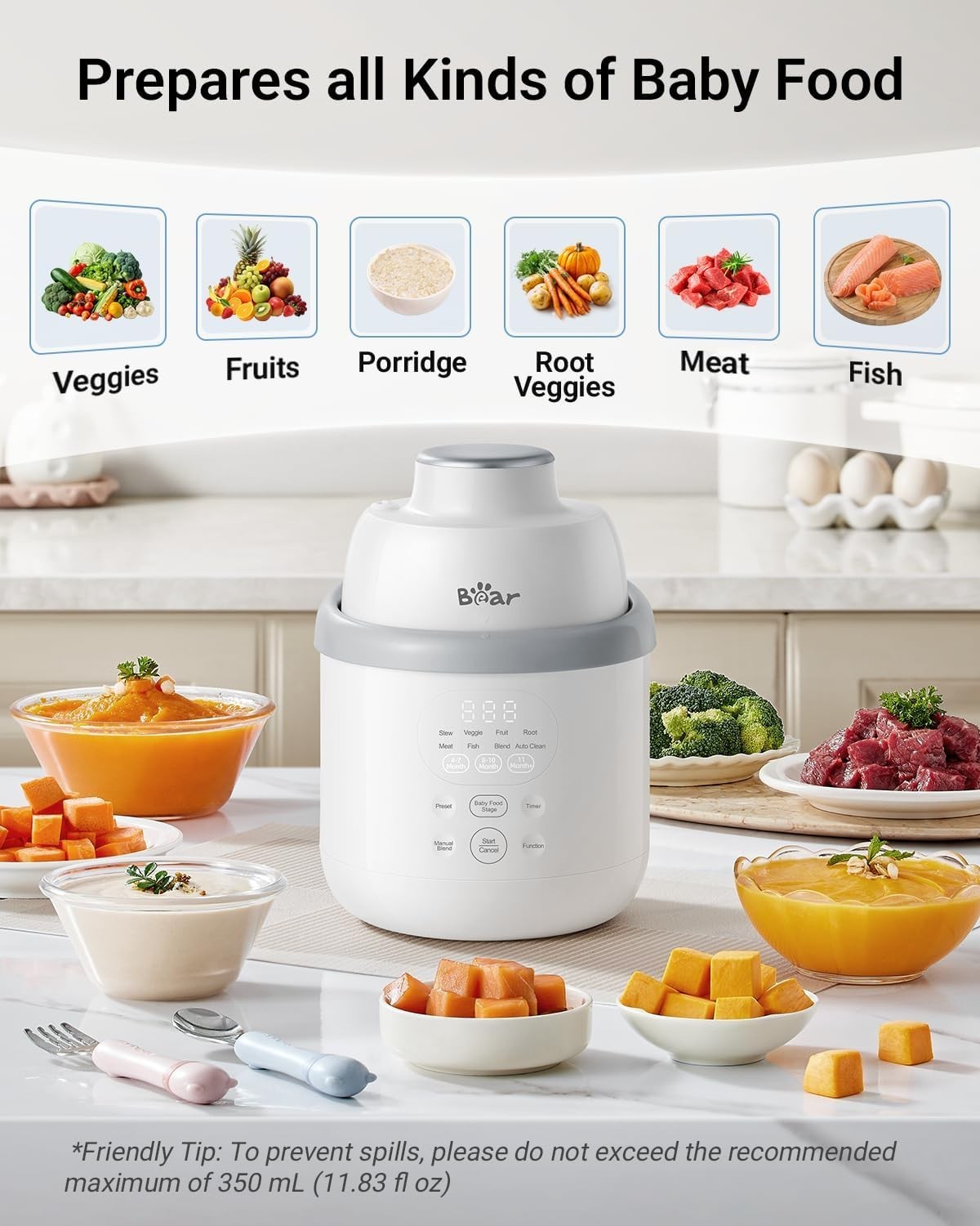 NutriEase AllStage Stainless Steel Baby Food Maker Steamer and Blender | NEW