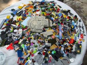 MEGA BLOCS PARTS  6 pounds of parts with ENTERPRISE parts well used look at part