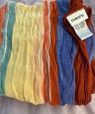 Scarf Vintage Rayon Scarf Earthy Tones.